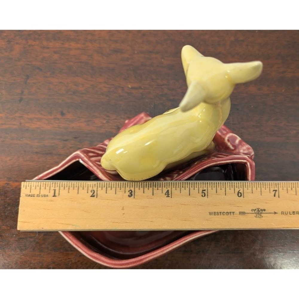 Shawnee USA Deer & Fawn Planter Vintage Mid Century Woodland Pottery Brown Vase - Picture 6 of 8